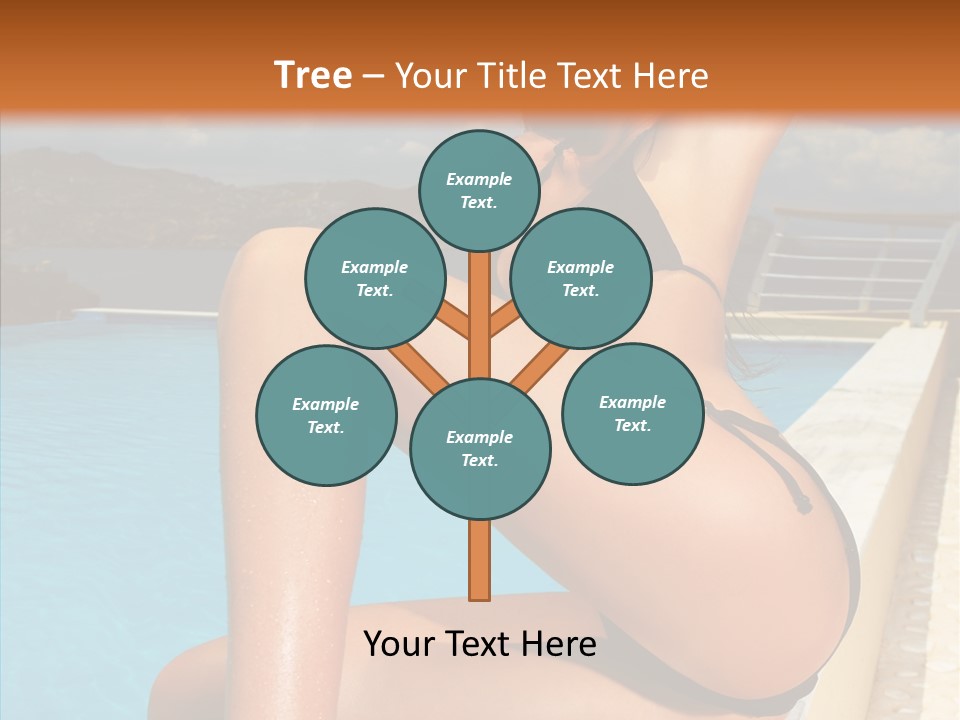 Care Sitting Pool PowerPoint Template