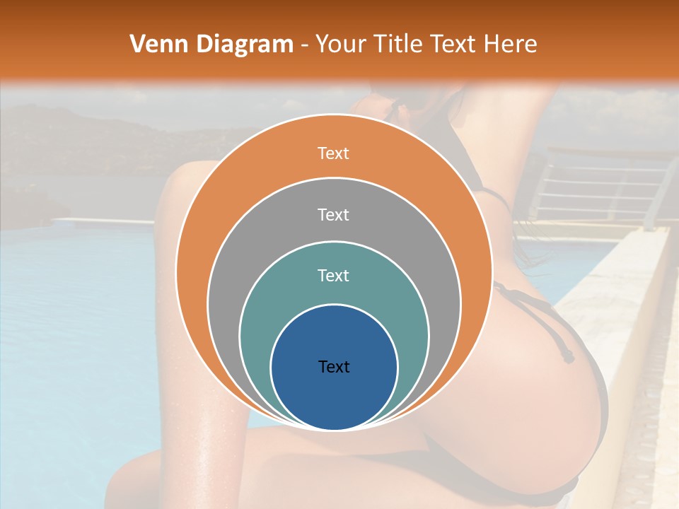 Care Sitting Pool PowerPoint Template