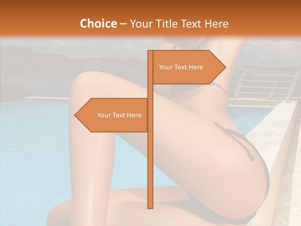 Care Sitting Pool PowerPoint Template