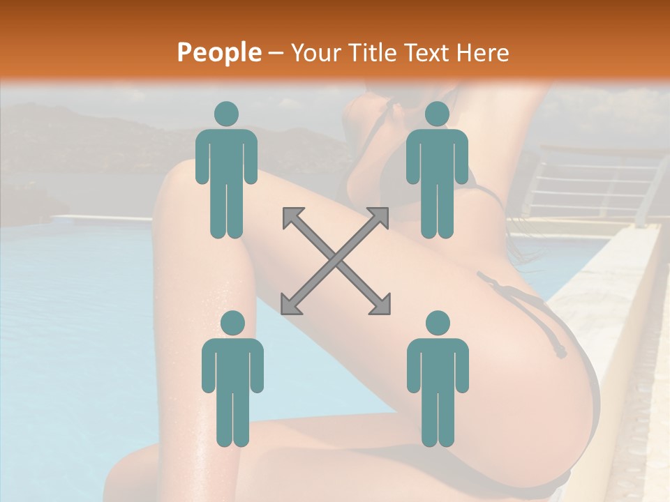 Care Sitting Pool PowerPoint Template