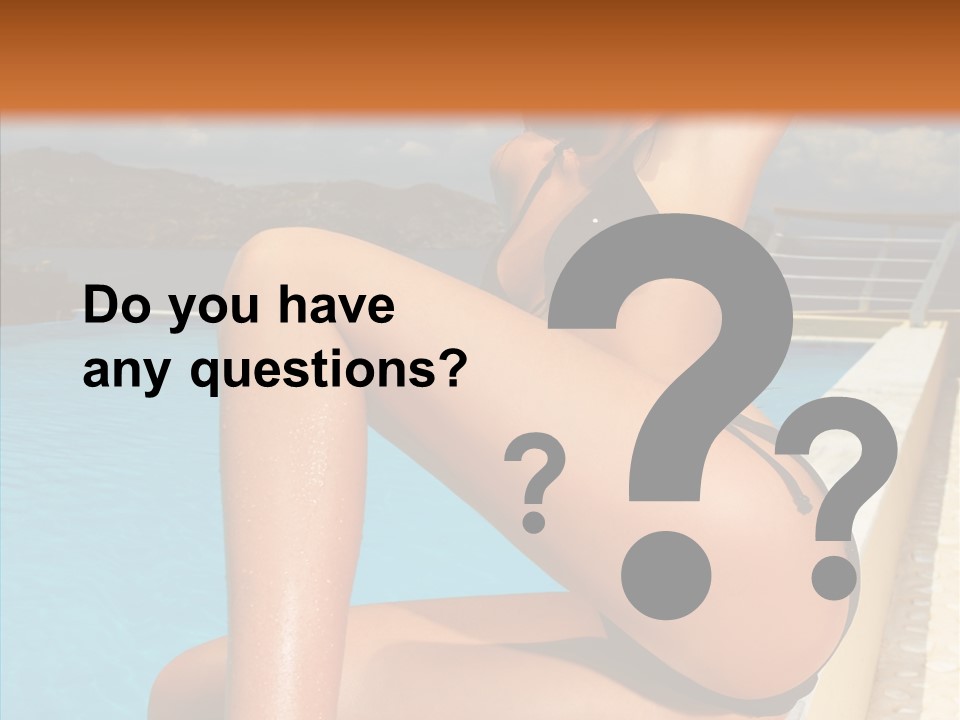 Care Sitting Pool PowerPoint Template