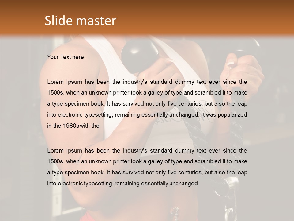 Buffed Gym Machines PowerPoint Template