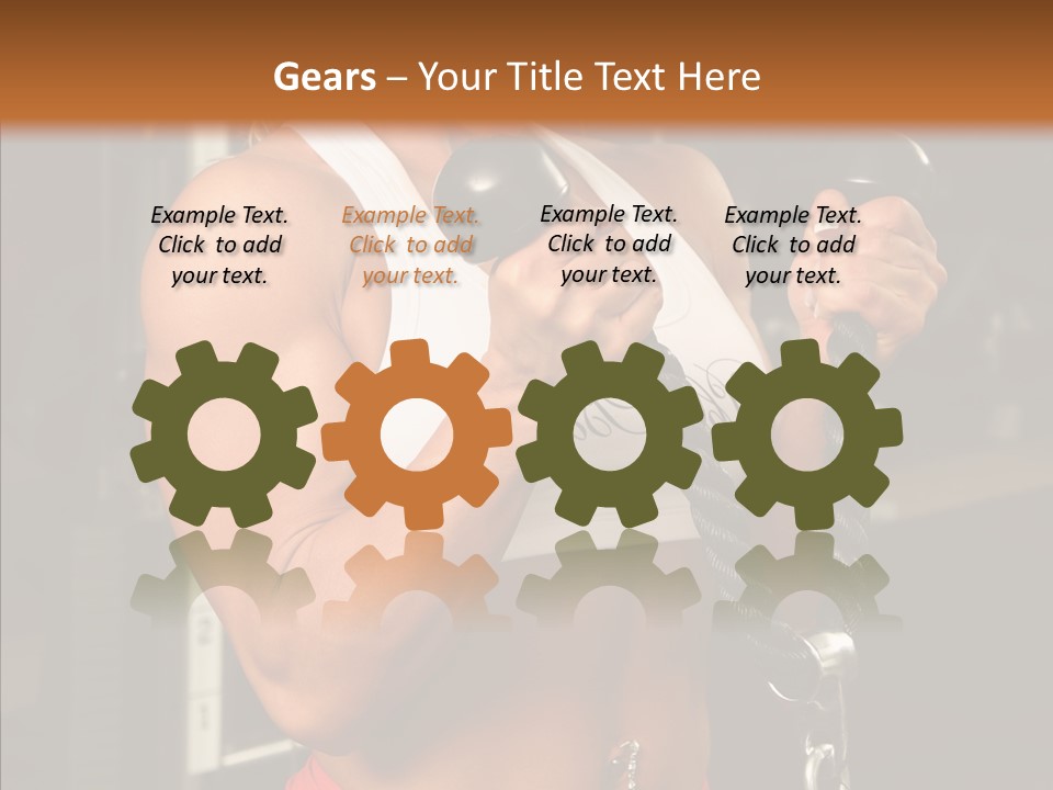 Buffed Gym Machines PowerPoint Template