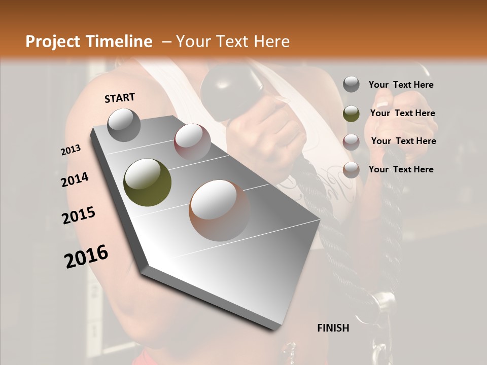 Buffed Gym Machines PowerPoint Template