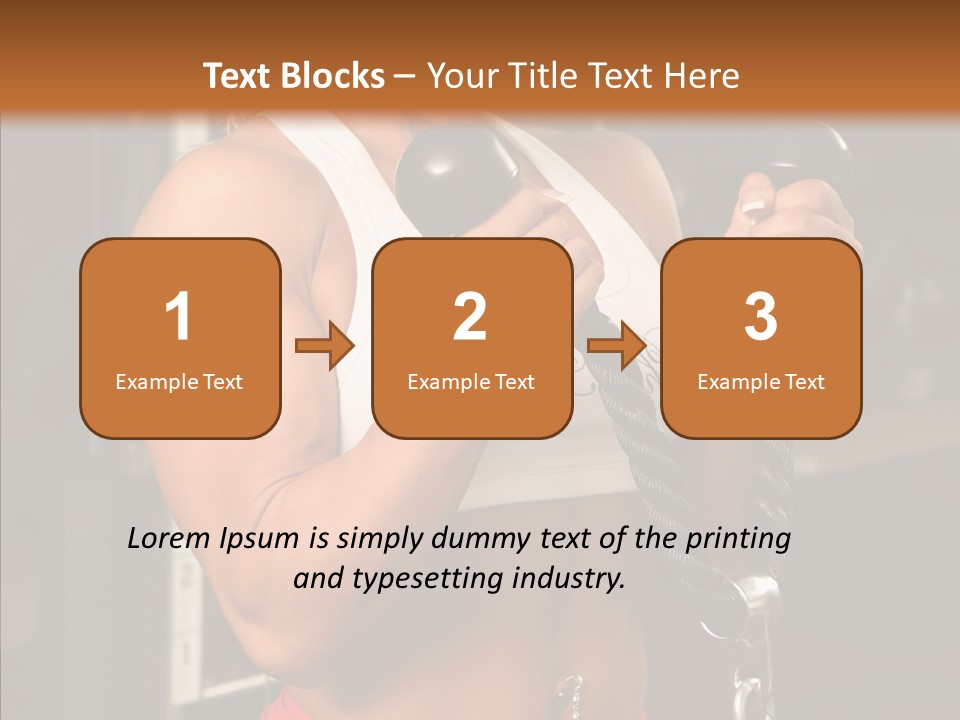 Buffed Gym Machines PowerPoint Template