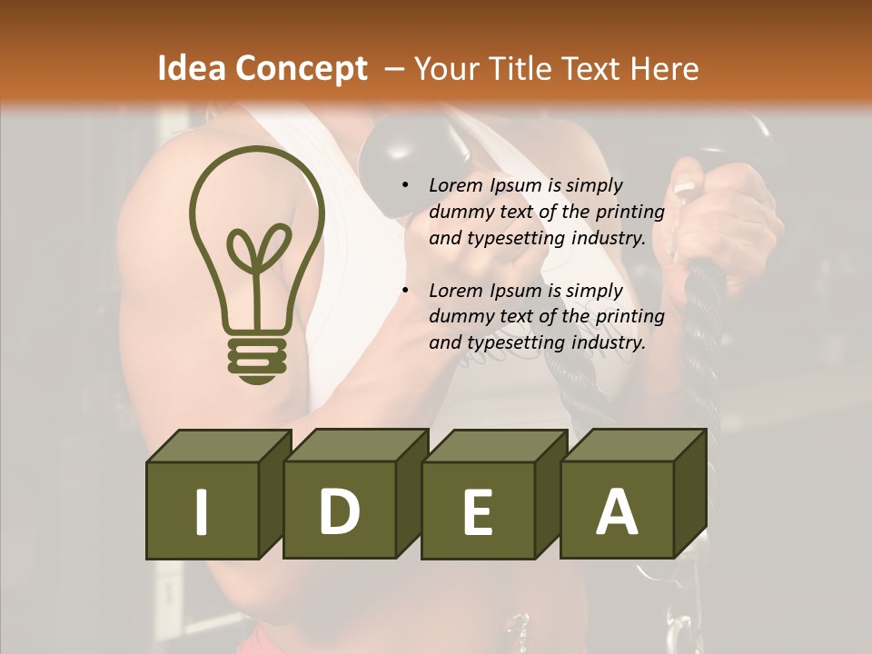 Buffed Gym Machines PowerPoint Template