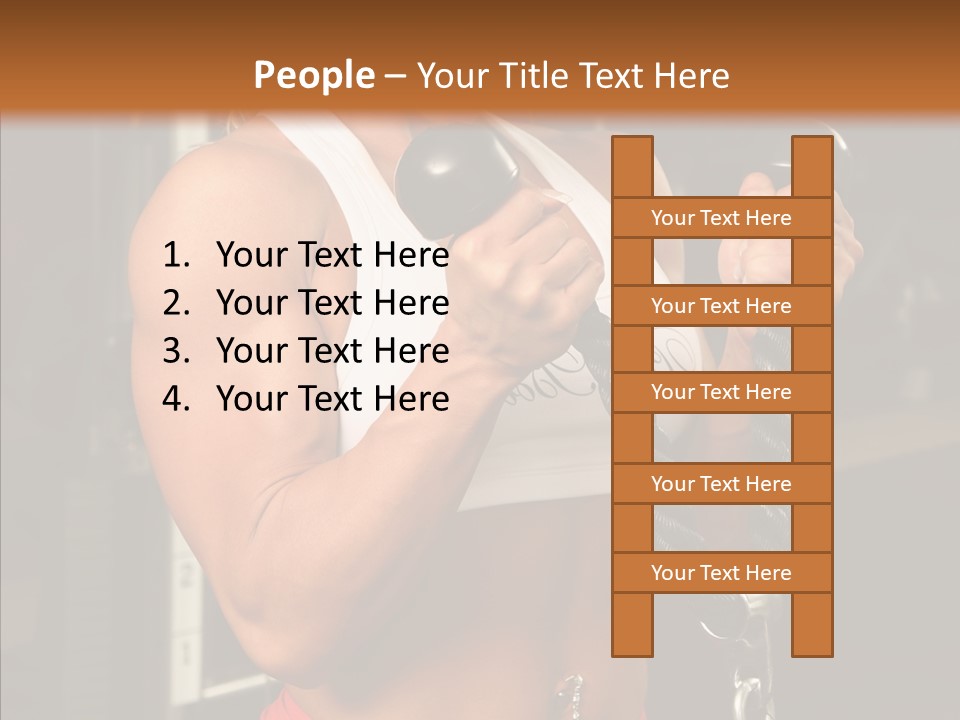 Buffed Gym Machines PowerPoint Template