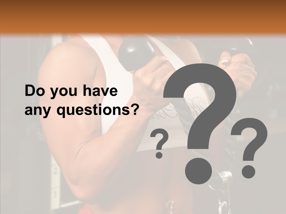 Buffed Gym Machines PowerPoint Template