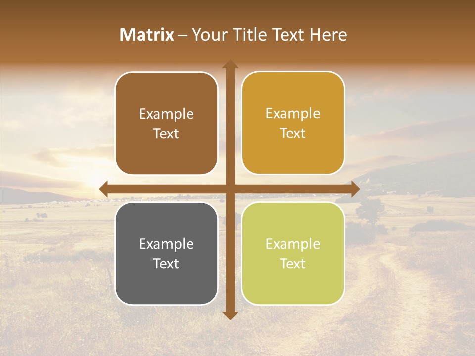 Meadow Landscapes Evening PowerPoint Template