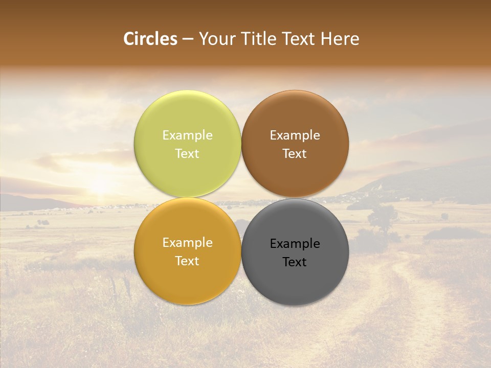 Meadow Landscapes Evening PowerPoint Template