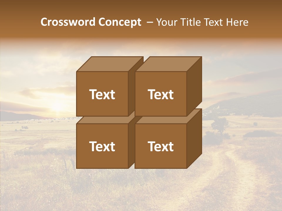 Meadow Landscapes Evening PowerPoint Template