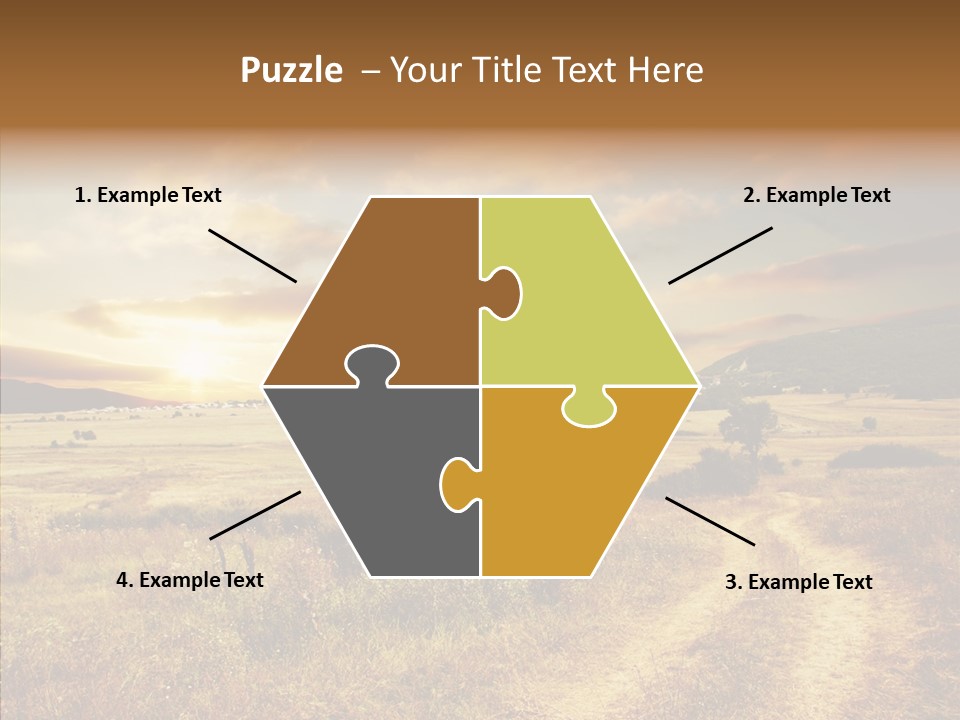 Meadow Landscapes Evening PowerPoint Template