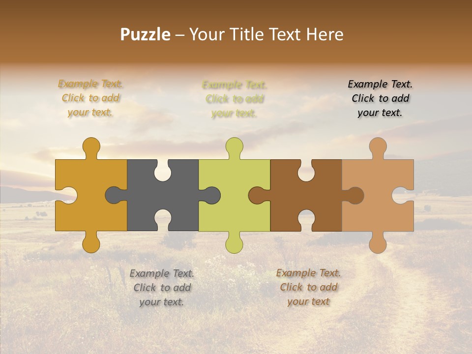 Meadow Landscapes Evening PowerPoint Template