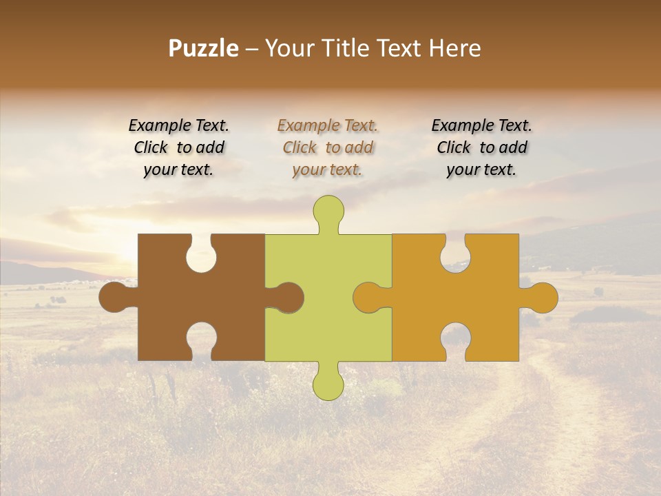 Meadow Landscapes Evening PowerPoint Template