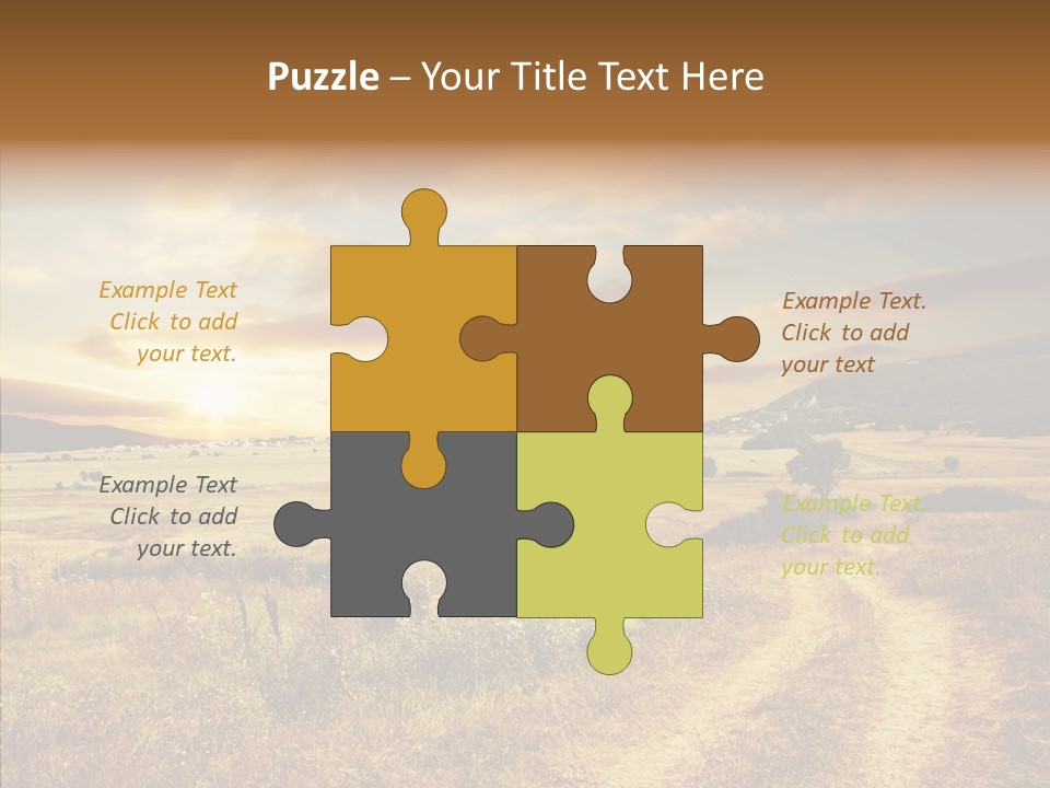 Meadow Landscapes Evening PowerPoint Template