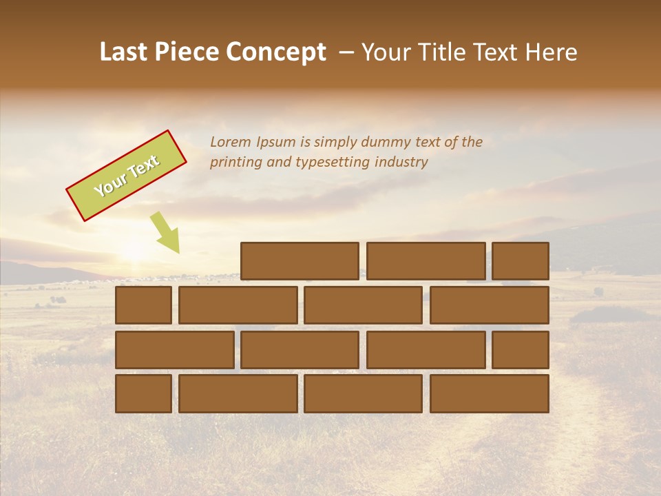 Meadow Landscapes Evening PowerPoint Template