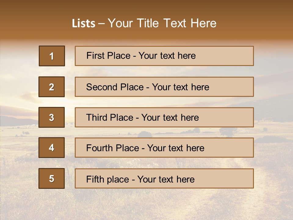 Meadow Landscapes Evening PowerPoint Template