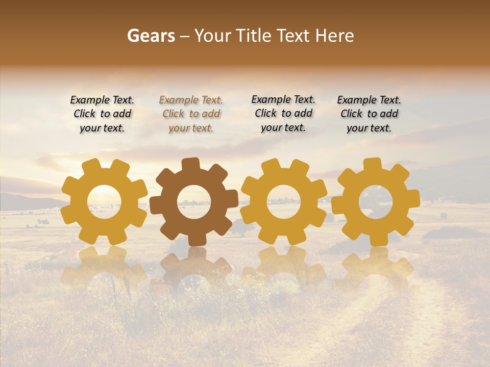 Meadow Landscapes Evening PowerPoint Template