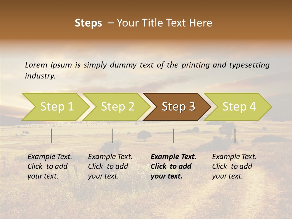 Meadow Landscapes Evening PowerPoint Template
