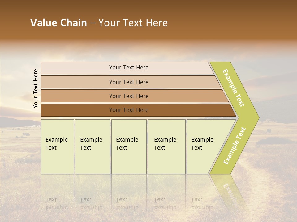 Meadow Landscapes Evening PowerPoint Template