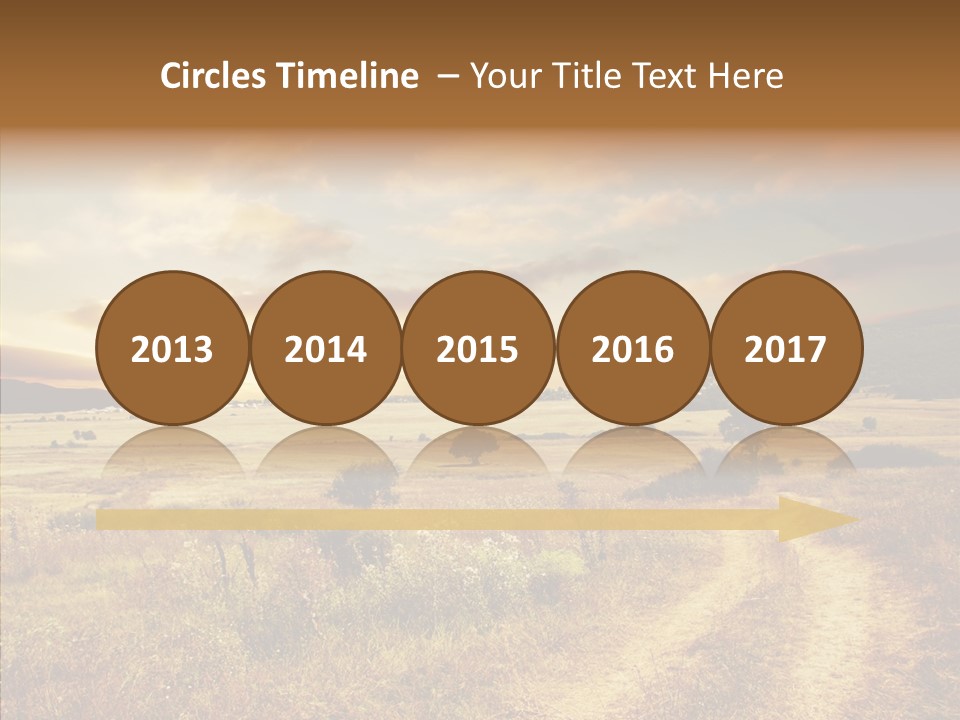 Meadow Landscapes Evening PowerPoint Template