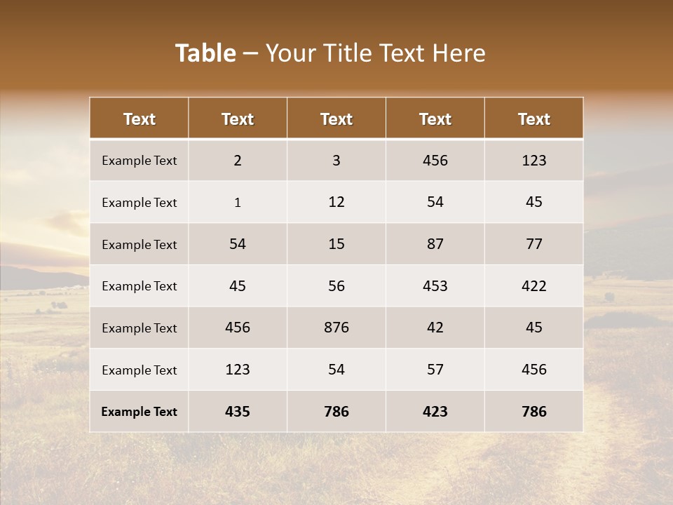 Meadow Landscapes Evening PowerPoint Template