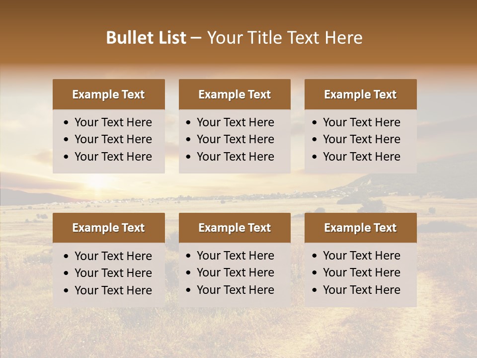 Meadow Landscapes Evening PowerPoint Template