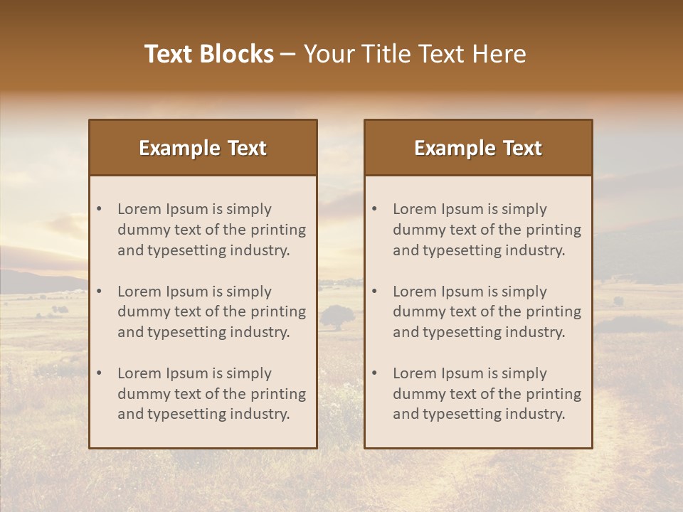 Meadow Landscapes Evening PowerPoint Template