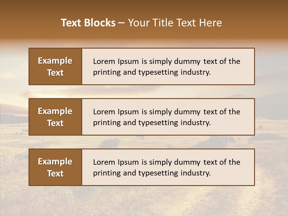 Meadow Landscapes Evening PowerPoint Template