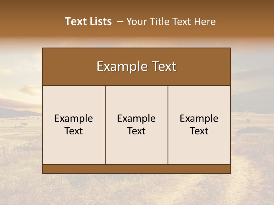 Meadow Landscapes Evening PowerPoint Template