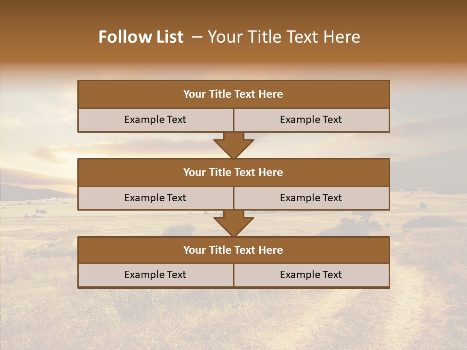 Meadow Landscapes Evening PowerPoint Template