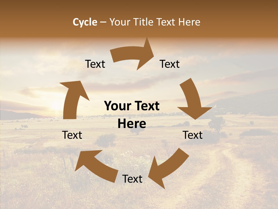 Meadow Landscapes Evening PowerPoint Template