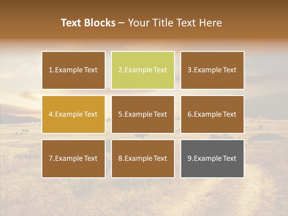 Meadow Landscapes Evening PowerPoint Template