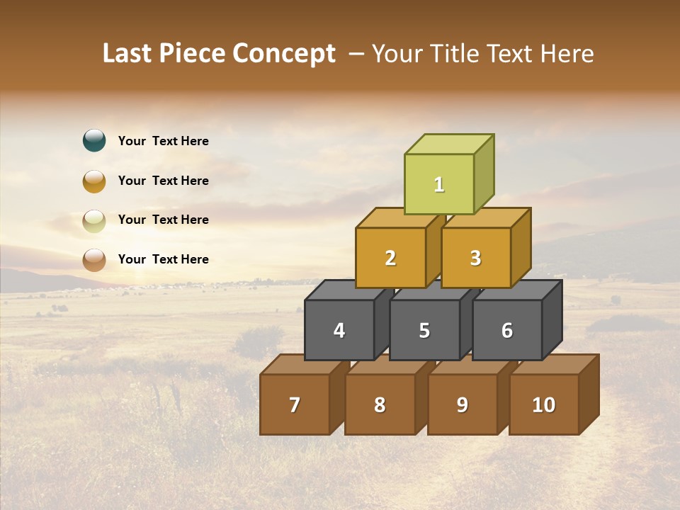 Meadow Landscapes Evening PowerPoint Template