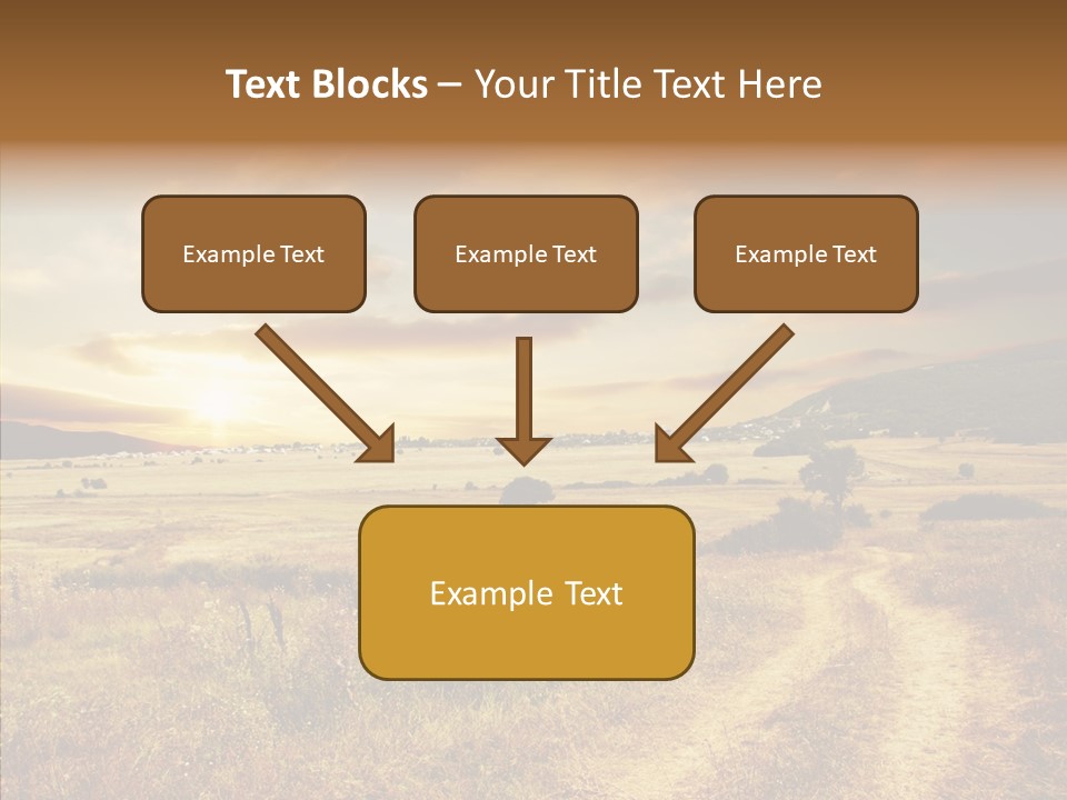 Meadow Landscapes Evening PowerPoint Template