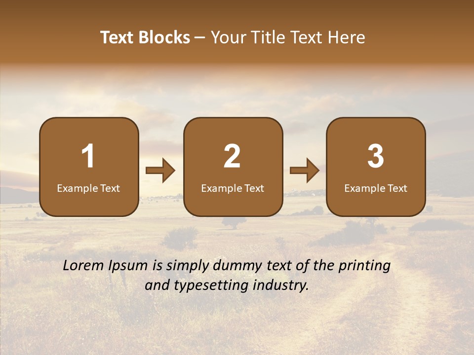Meadow Landscapes Evening PowerPoint Template