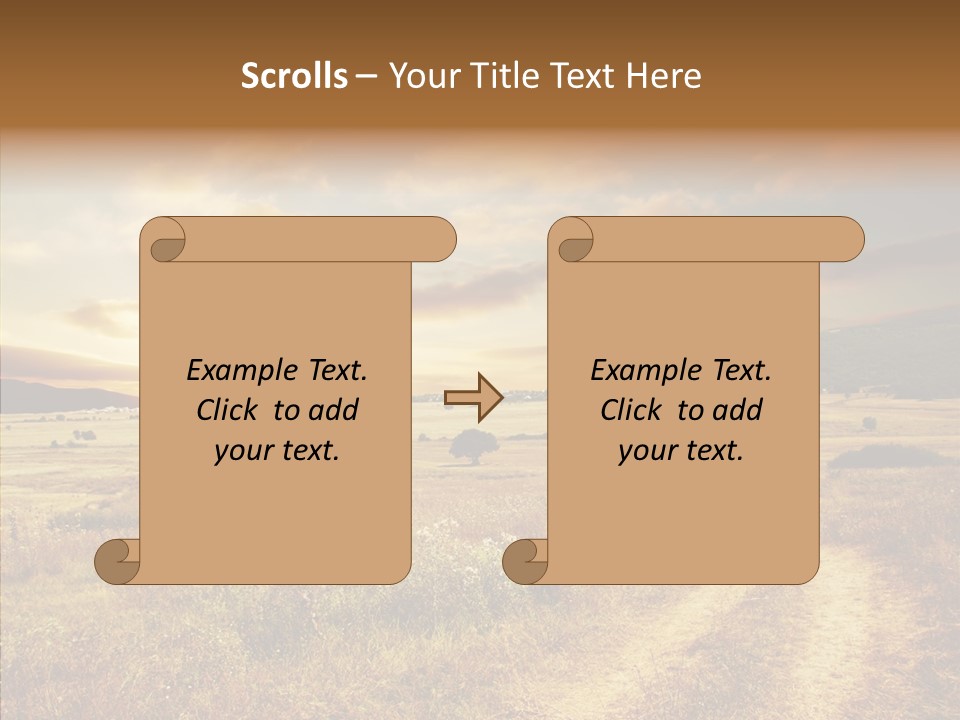 Meadow Landscapes Evening PowerPoint Template