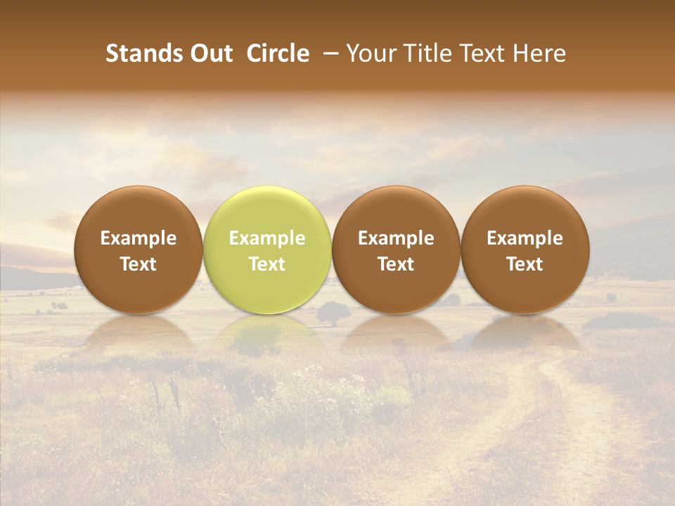 Meadow Landscapes Evening PowerPoint Template