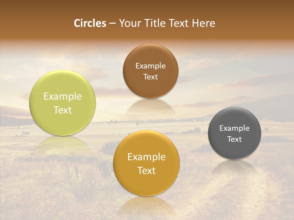 Meadow Landscapes Evening PowerPoint Template