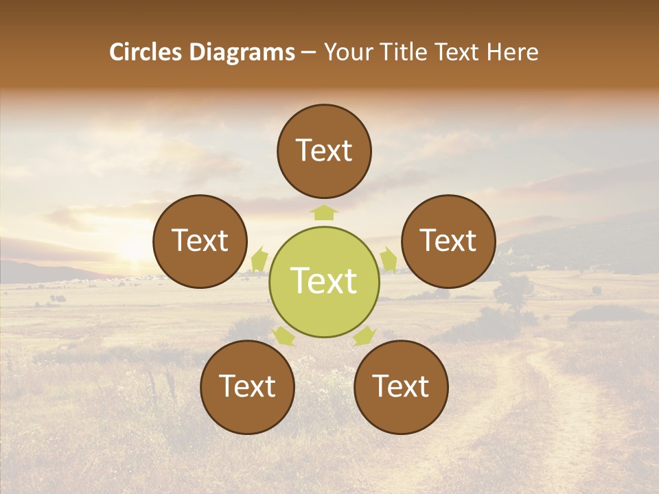 Meadow Landscapes Evening PowerPoint Template