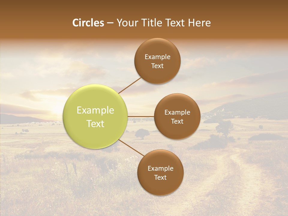 Meadow Landscapes Evening PowerPoint Template