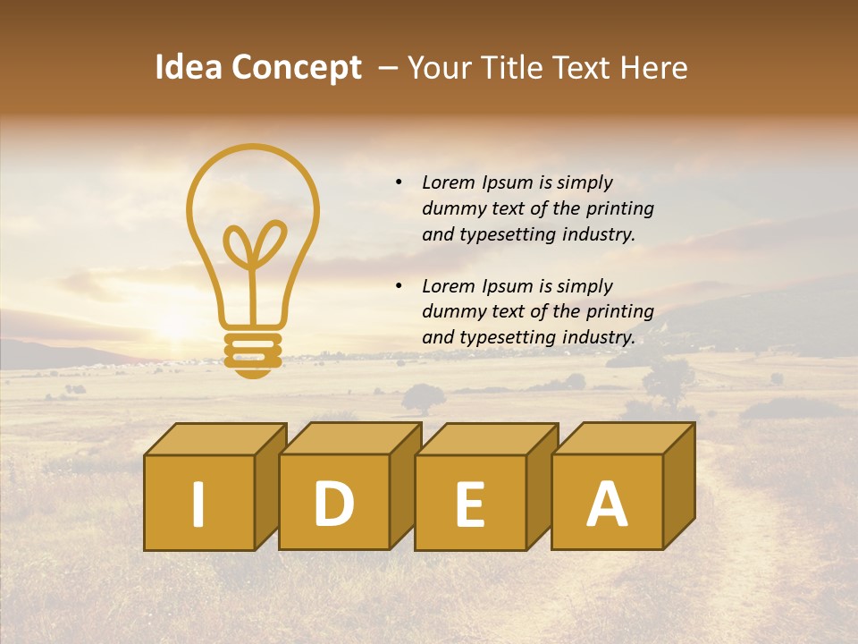 Meadow Landscapes Evening PowerPoint Template