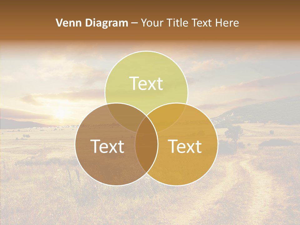 Meadow Landscapes Evening PowerPoint Template