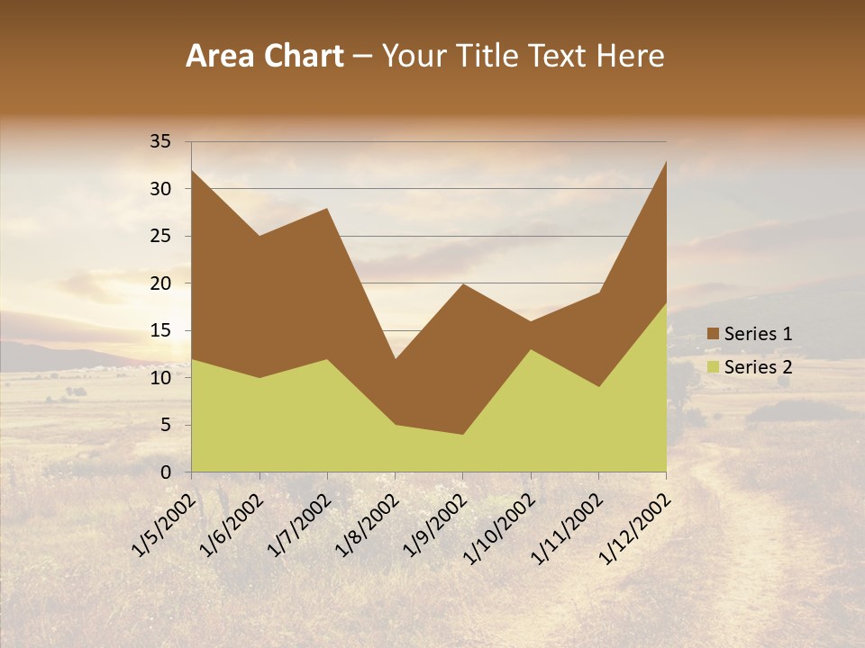 Meadow Landscapes Evening PowerPoint Template