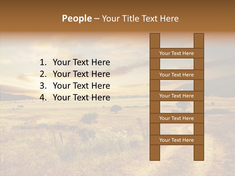 Meadow Landscapes Evening PowerPoint Template