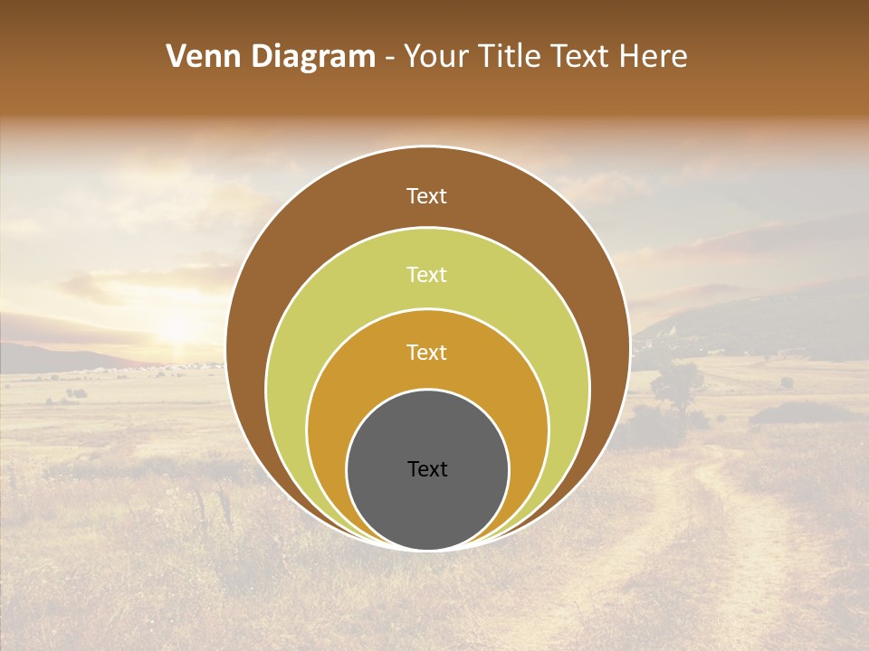 Meadow Landscapes Evening PowerPoint Template