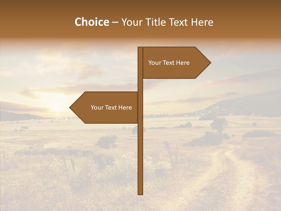 Meadow Landscapes Evening PowerPoint Template