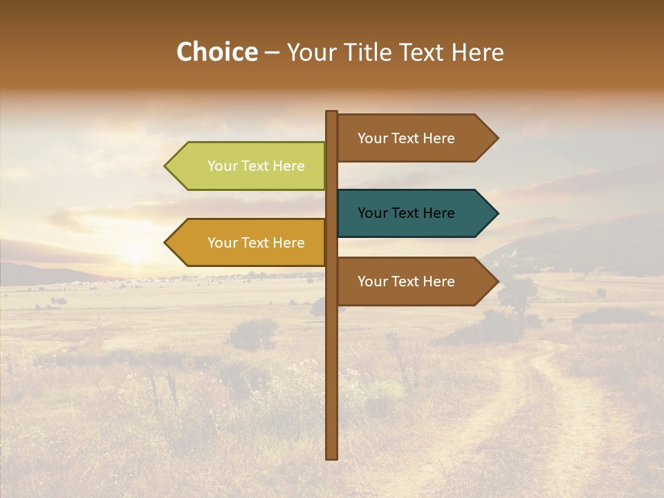 Meadow Landscapes Evening PowerPoint Template