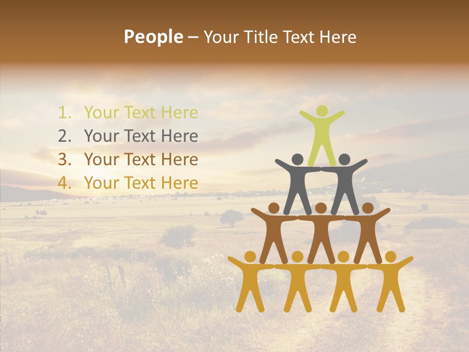 Meadow Landscapes Evening PowerPoint Template