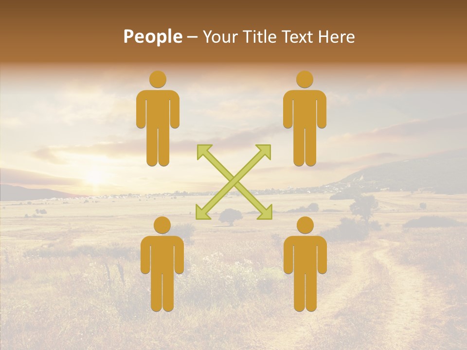 Meadow Landscapes Evening PowerPoint Template